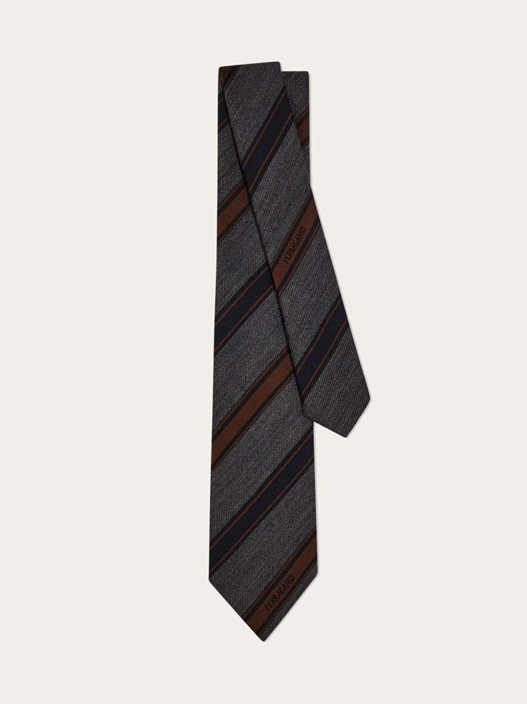 Regimental jacquard tie Gallery image 3