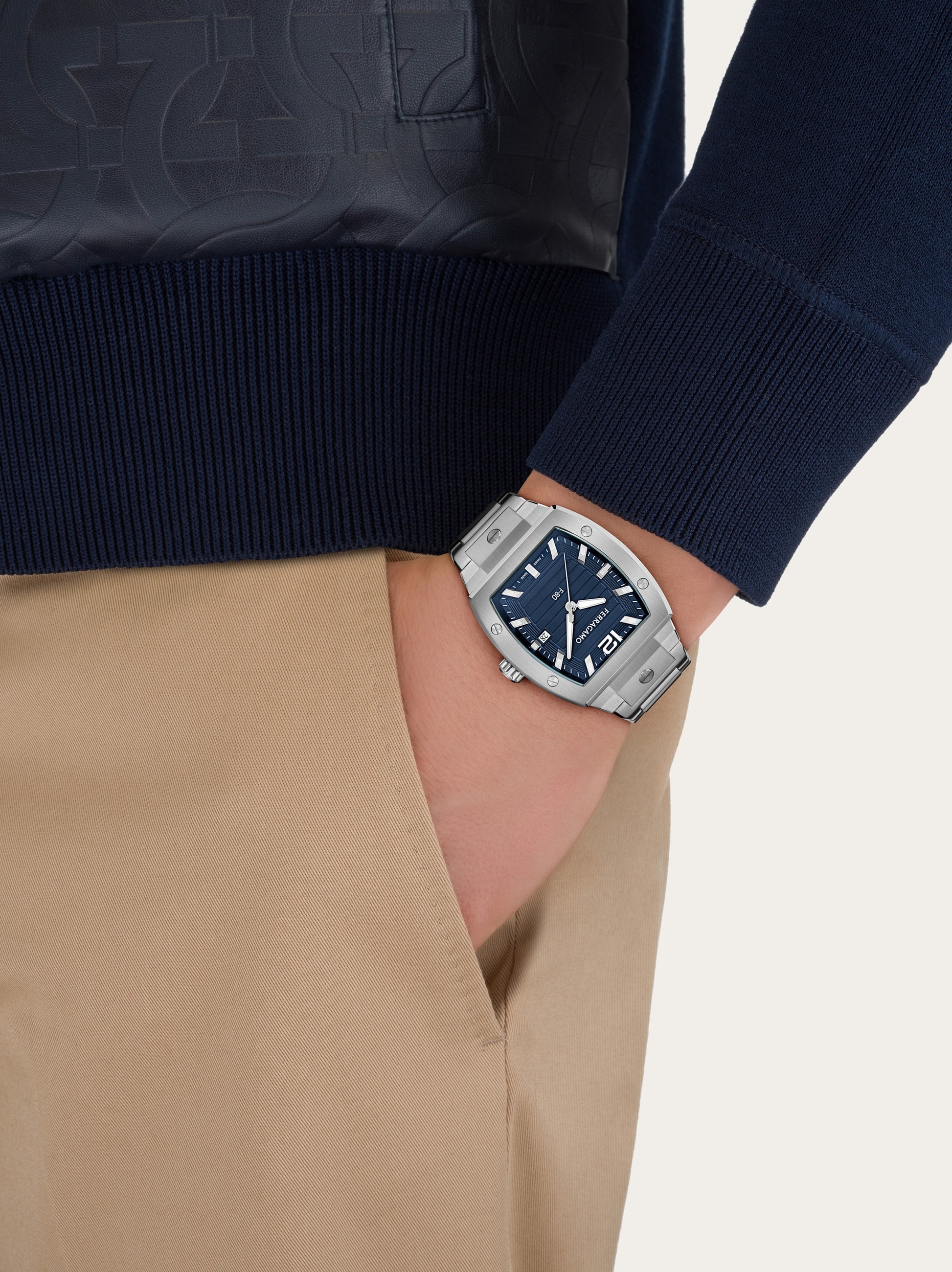F80 Tonneau 3H Watch - Men | Ferragamo