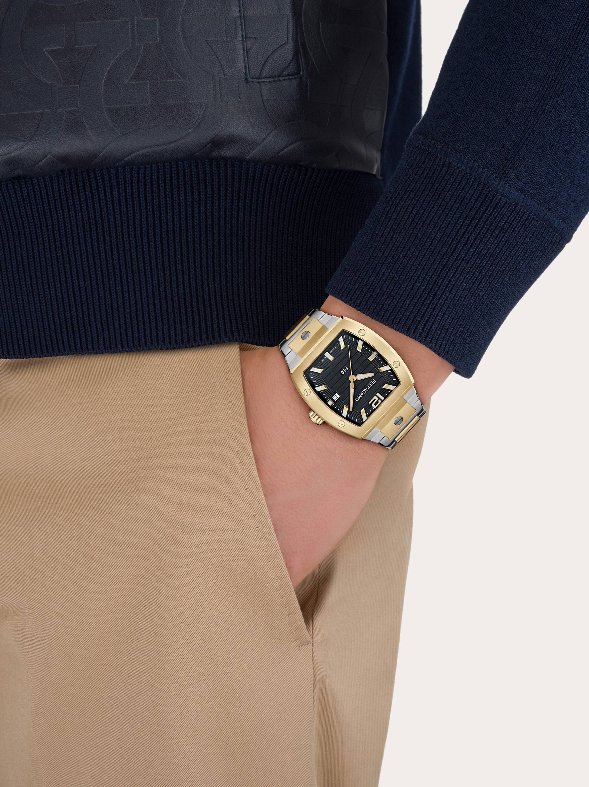 F80 Tonneau 3H Watch - Men | Ferragamo