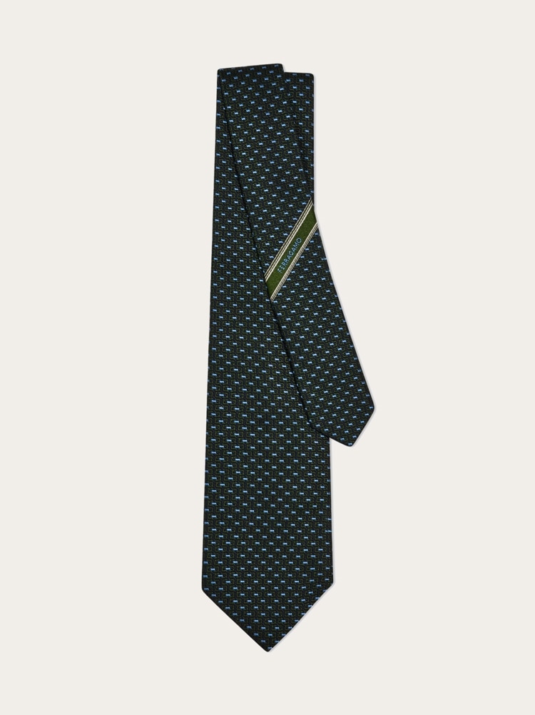 Gancini jacquard tie Gallery image 3