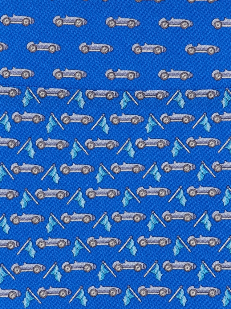 Cravatta in seta stampa Race Gallery image 2