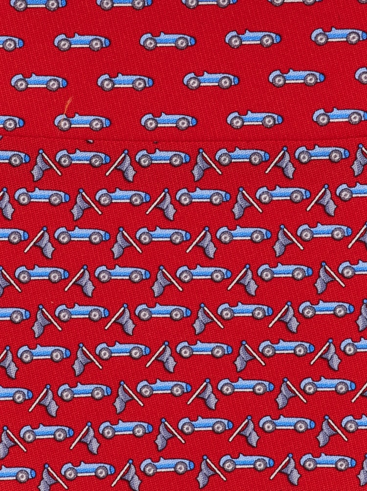 Cravatta in seta stampa Race Gallery image 2