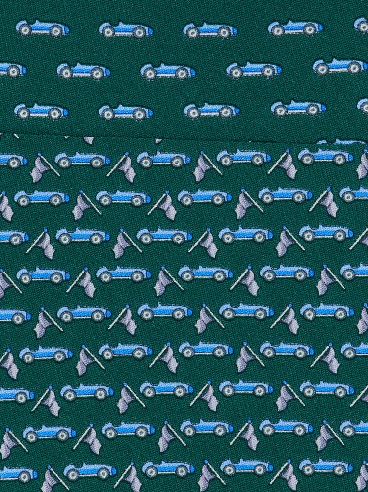 Cravatta in seta stampa Race Gallery image 2