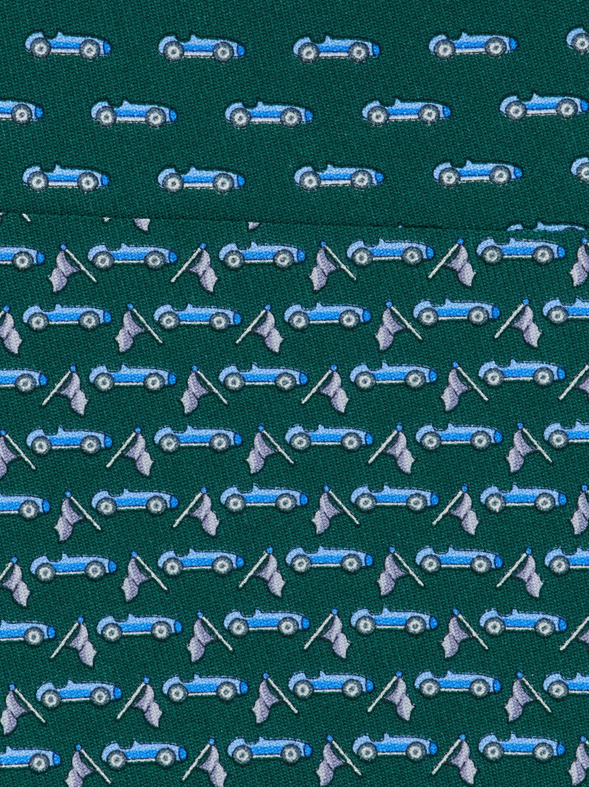 Race print silk tie - Men | Ferragamo