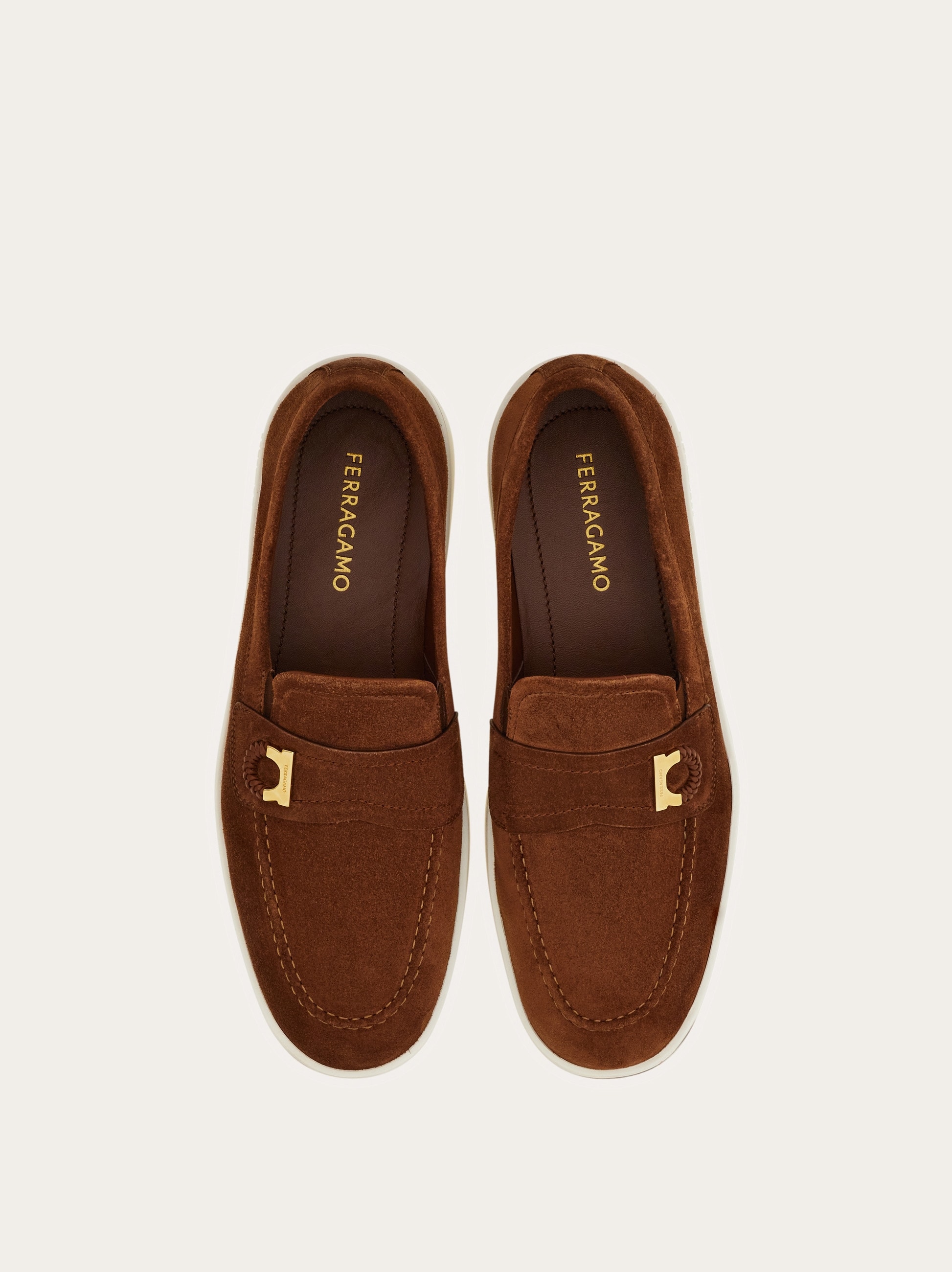 Boat shoe loafer with Gancini ornament - Men | Ferragamo