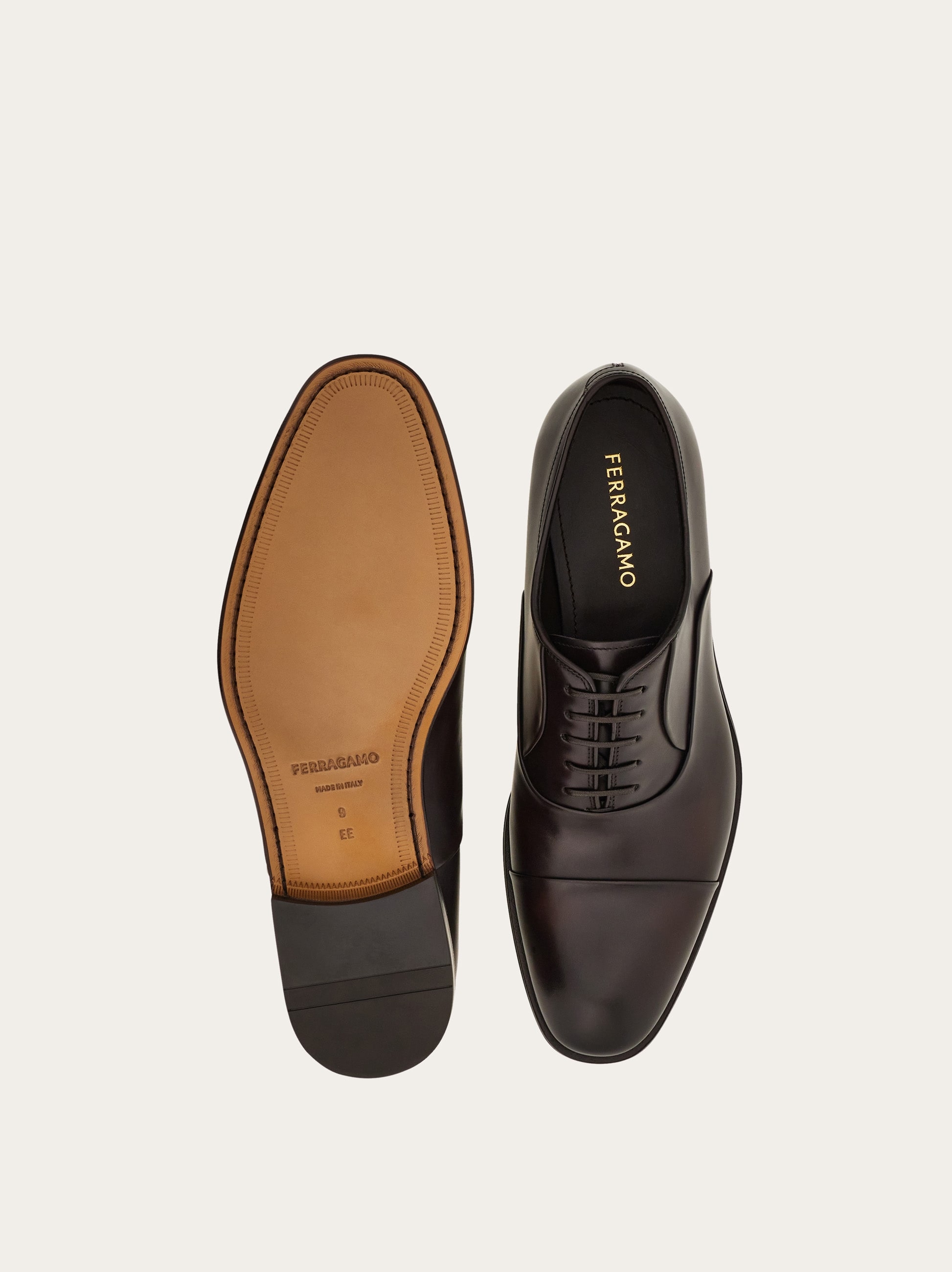 Oxford shoe with toe cap - Men | Ferragamo