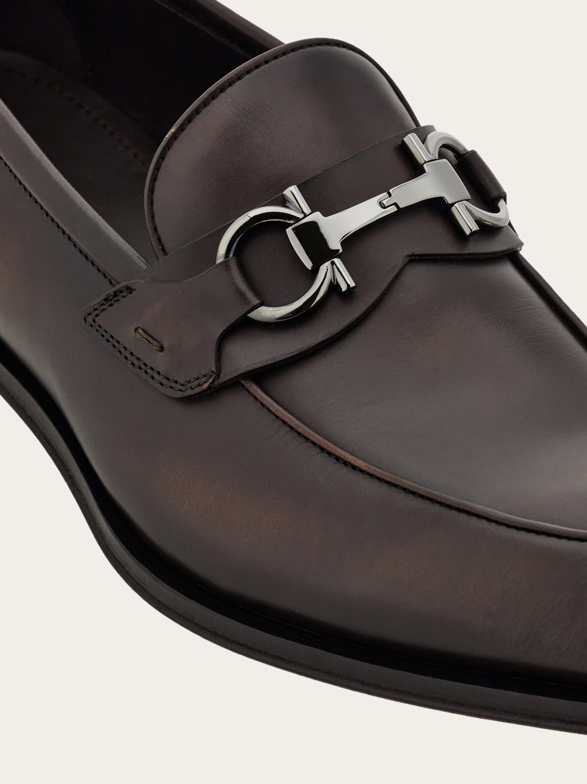 Loafer with Gancini buckle - Men | Ferragamo