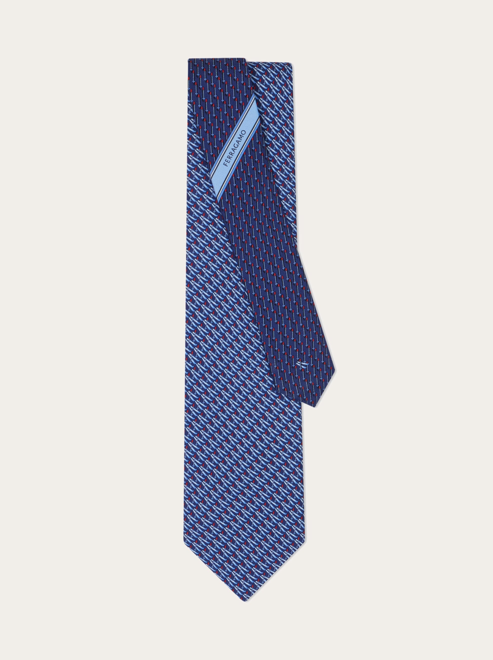 Ski print silk tie - Men | Ferragamo