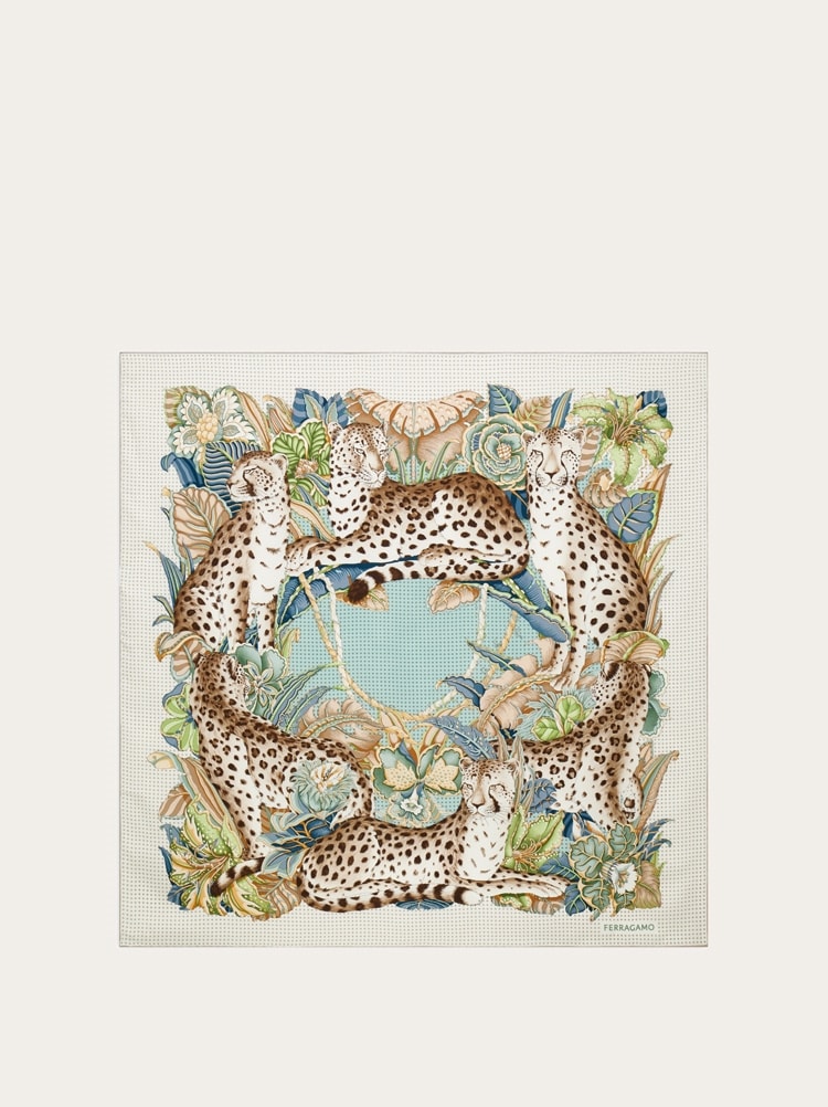 Cheetah print silk scarf Gallery image 1