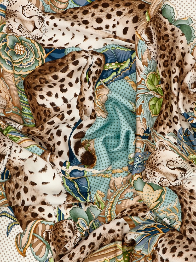 Cheetah print silk scarf Gallery image 2