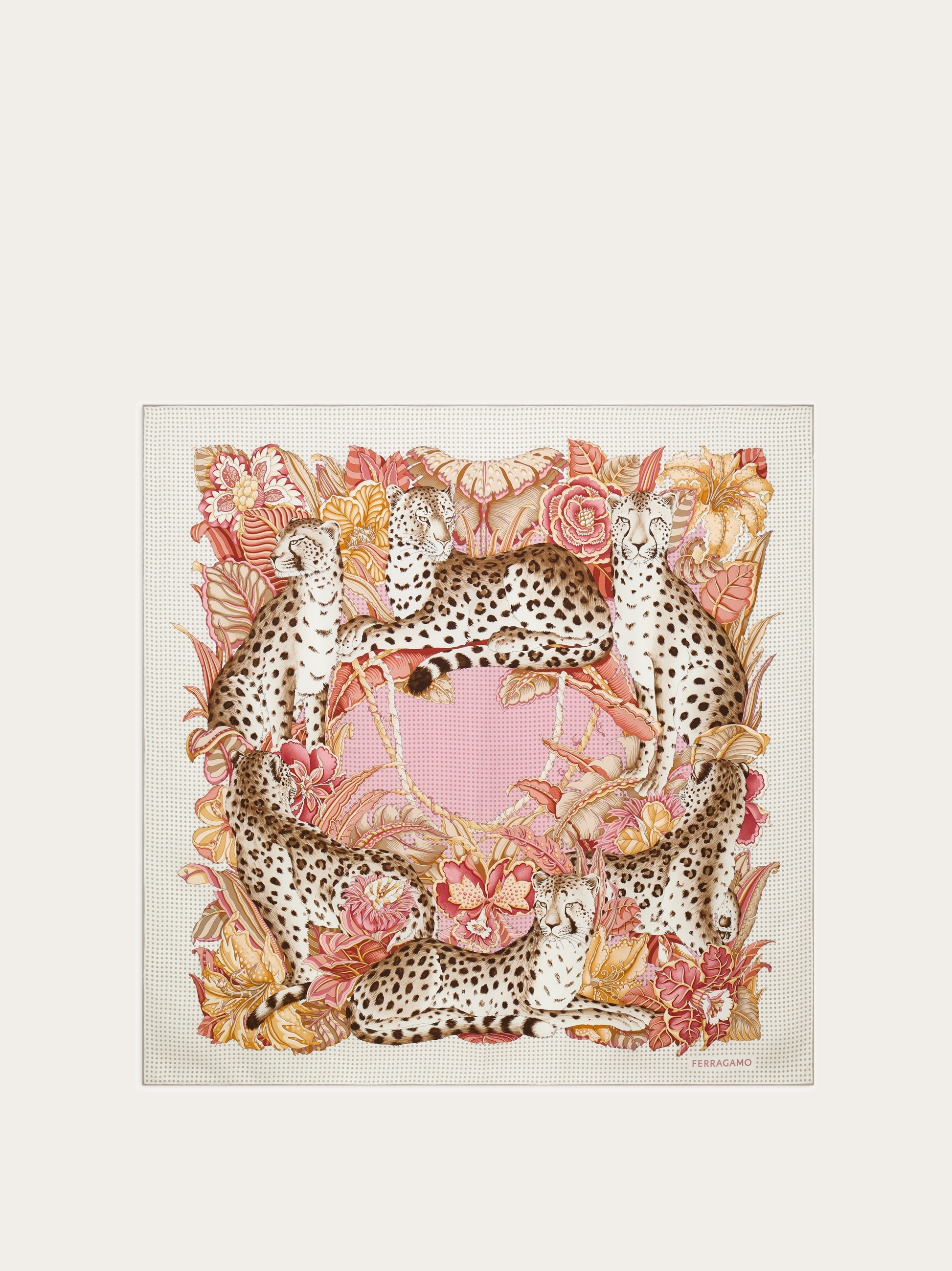 Cheetah print silk scarf - Women | Ferragamo