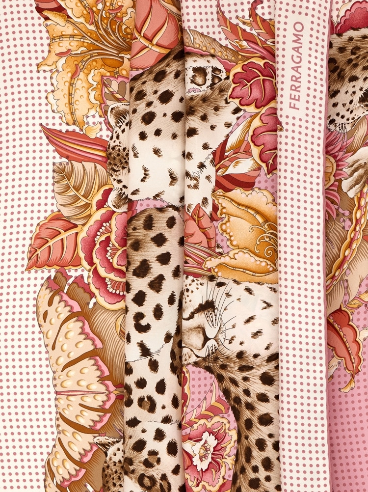 Cheetah print silk scarf Gallery image 2