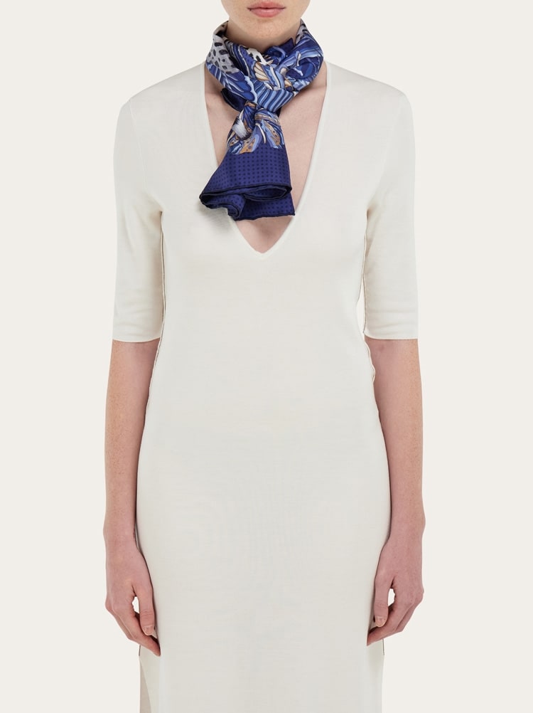 치타 프린트 실크 스카프 Gallery image 3