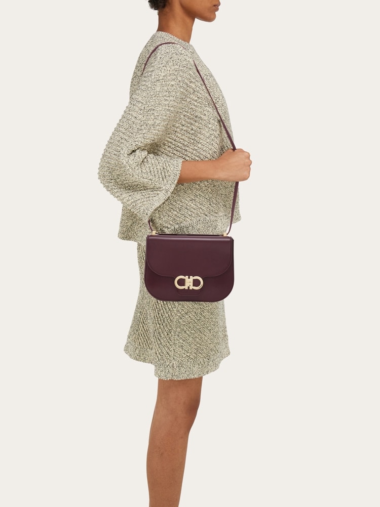 Double Gancini North-South crossbody bag Gallery image 2