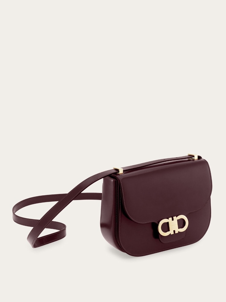 Double Gancini North-South crossbody bag Gallery image 5