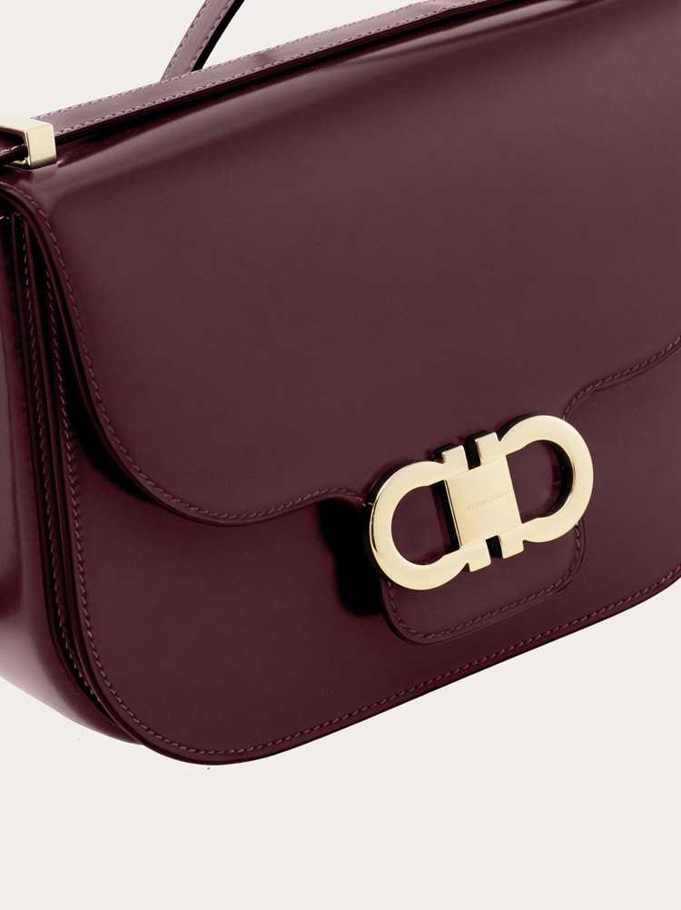 Double Gancini North-South crossbody bag Gallery image 6
