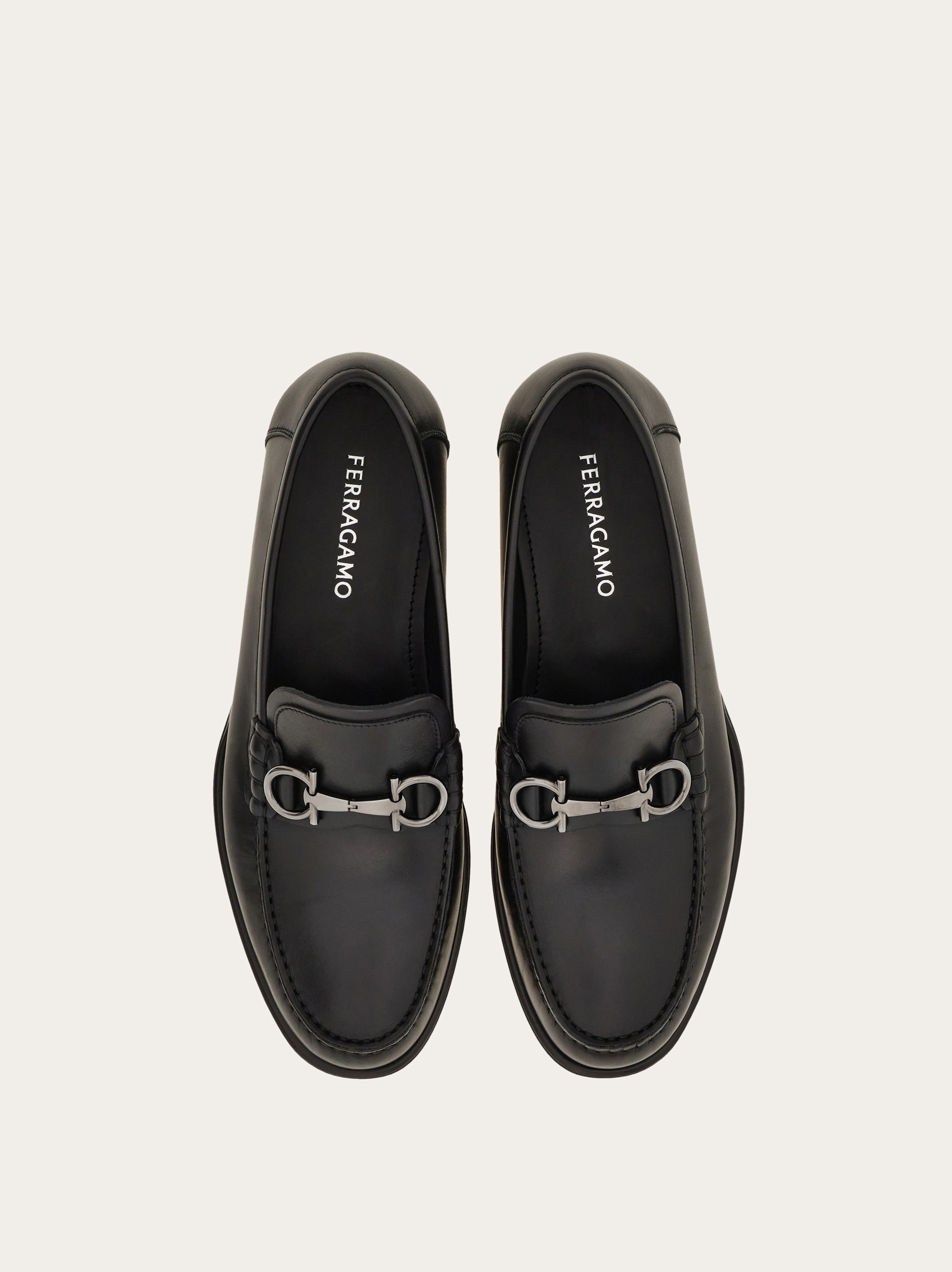 Loafer with Gancini buckle - Men | Ferragamo