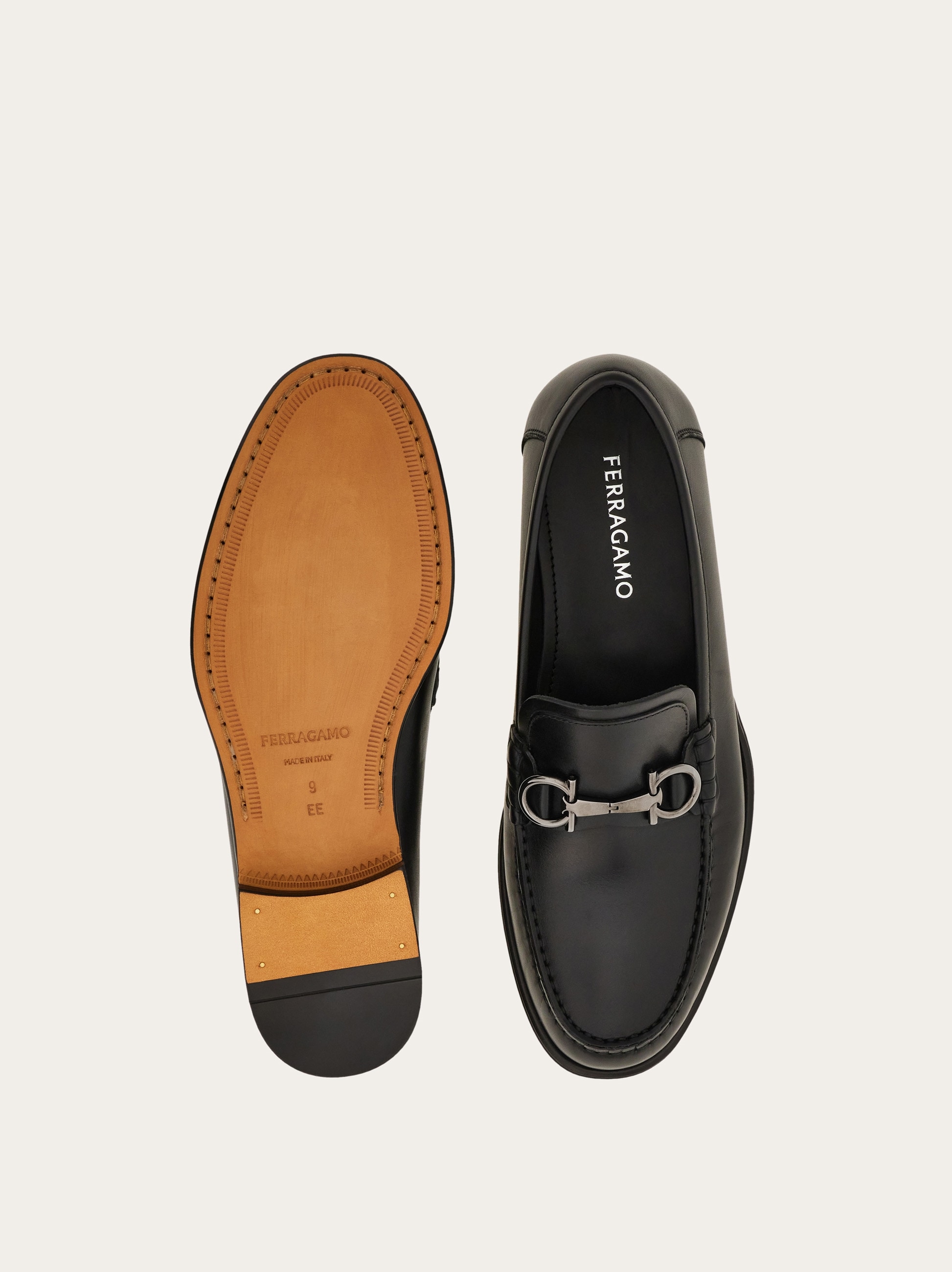Loafer with Gancini buckle - Men | Ferragamo