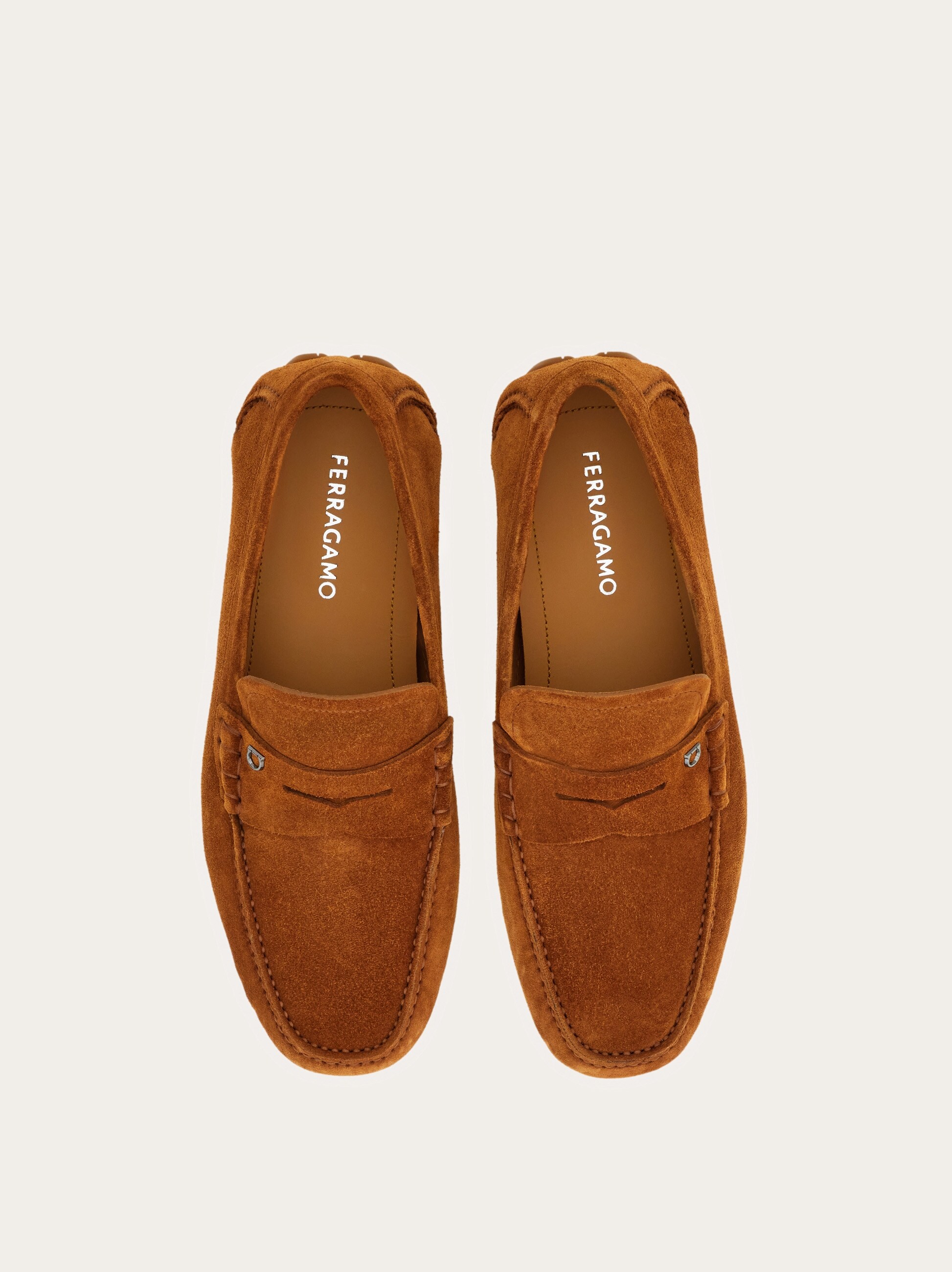 NEW IN BOX FERRAGAMO GRANDPRIX Brown Leather (Suede) Men\'s Drivers Size 11 EE Penny driver - Men | Ferragamo main image 3