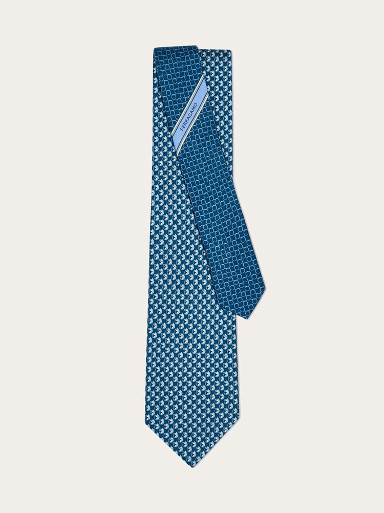 페가수스 프린트 실크 타이 Gallery image 3