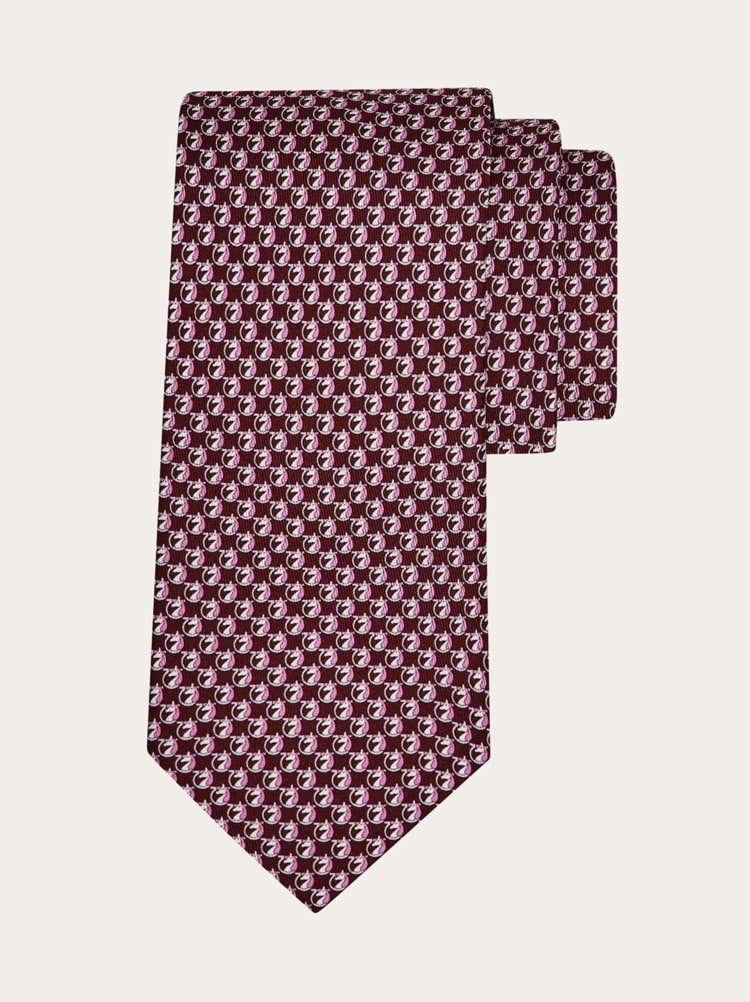 Pegasus print silk tie Gallery image 1