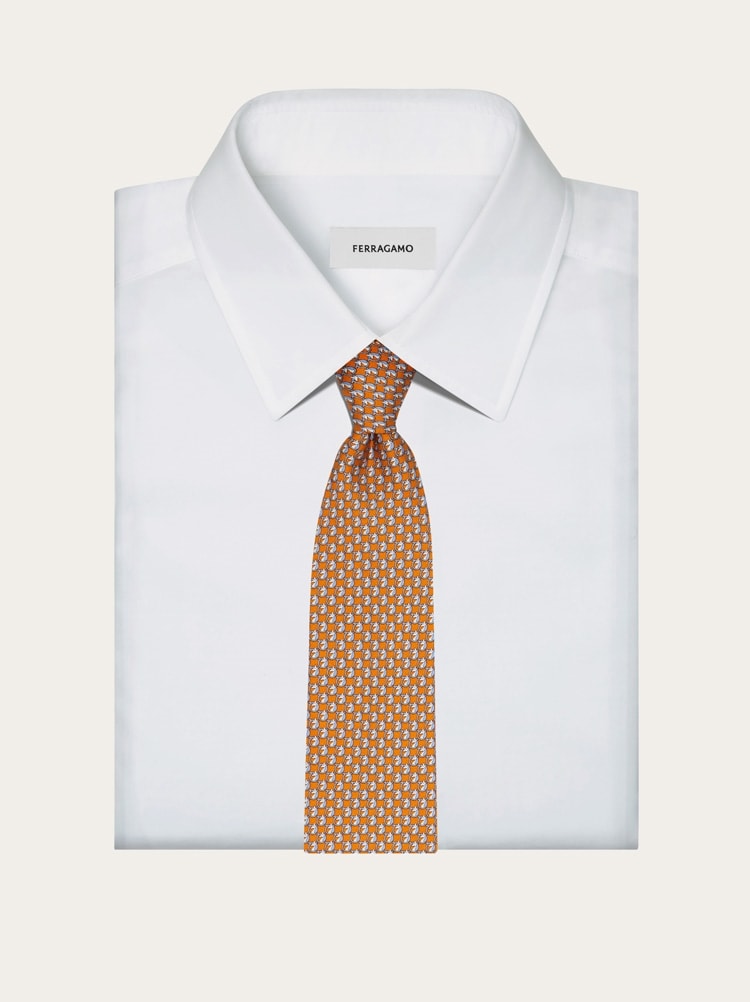 Pegasus print silk tie Gallery image 4