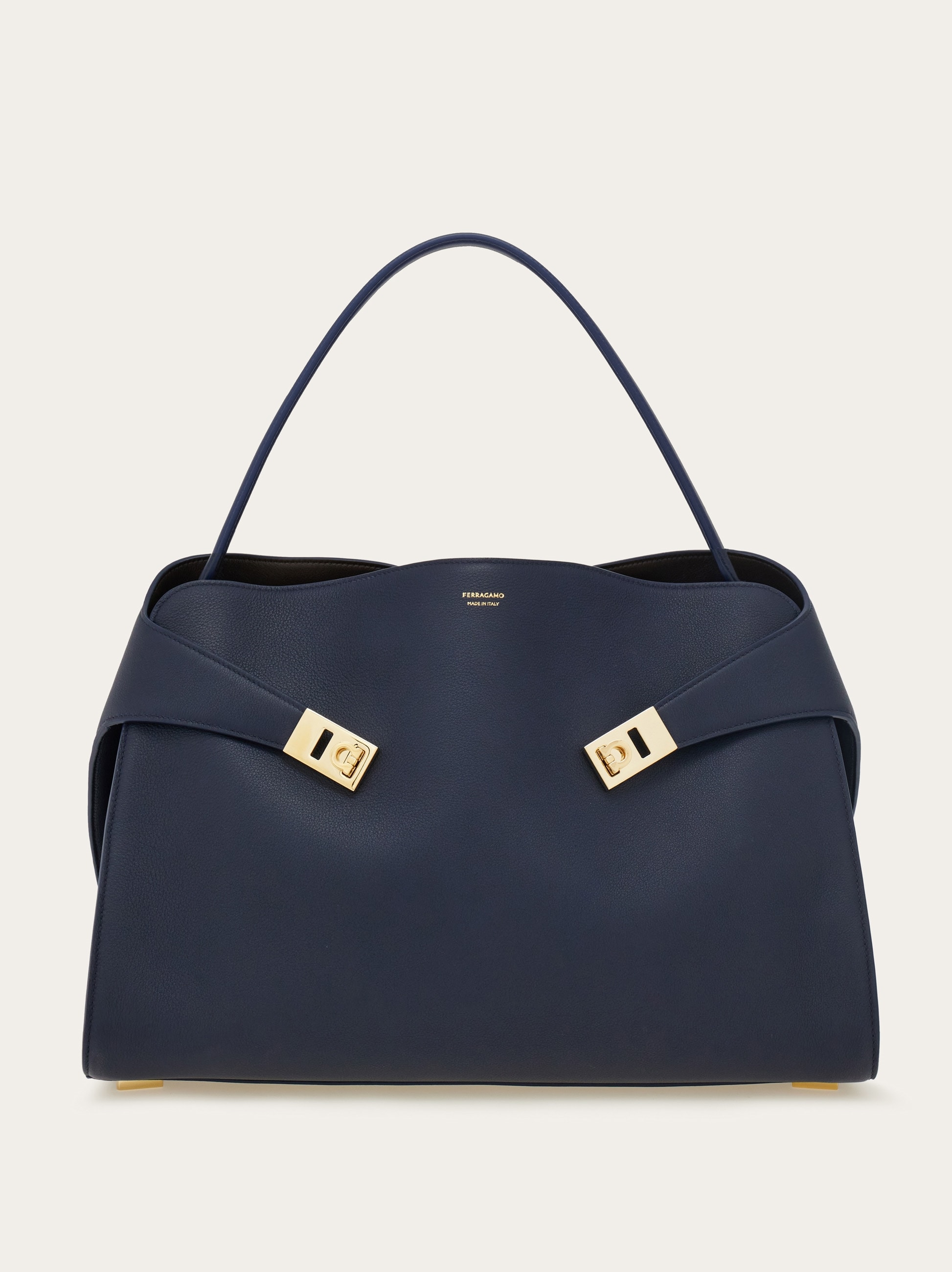 Hug Soft bicolor shoulder bag (L) - Women | Ferragamo