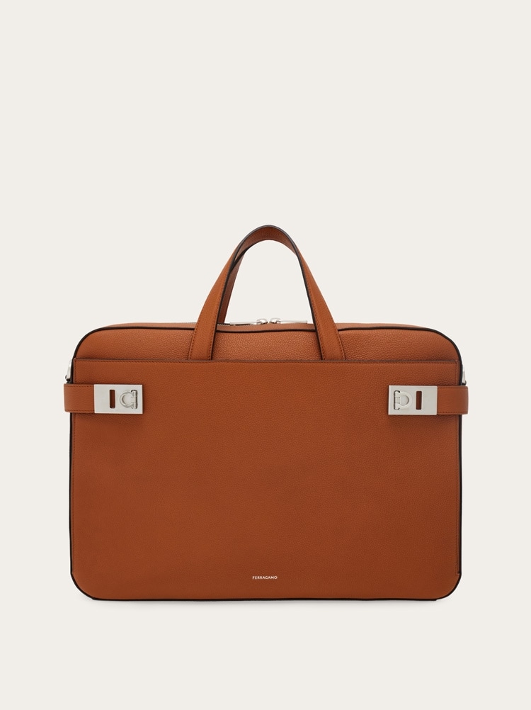 Briefcase with Gancini buckles (M