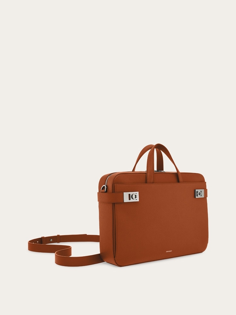 Briefcase with Gancini buckles (M) Gallery image 7