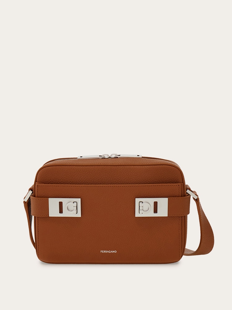 East-West crossbody bag with Gancini buckles Gallery image 1