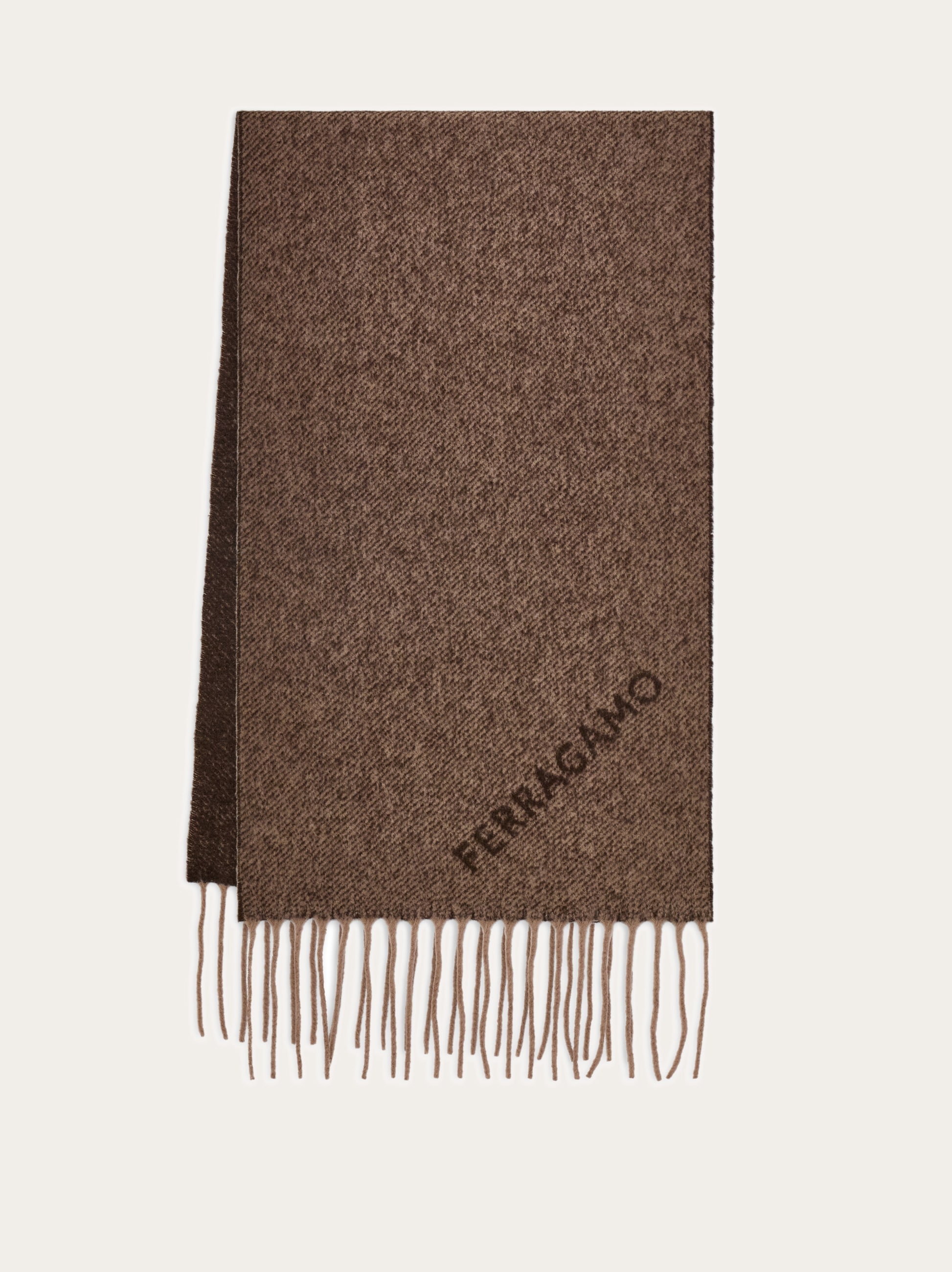 Salvatore Ferragamo ブラウン ストール Jacquard scarf - Women | Ferragamo