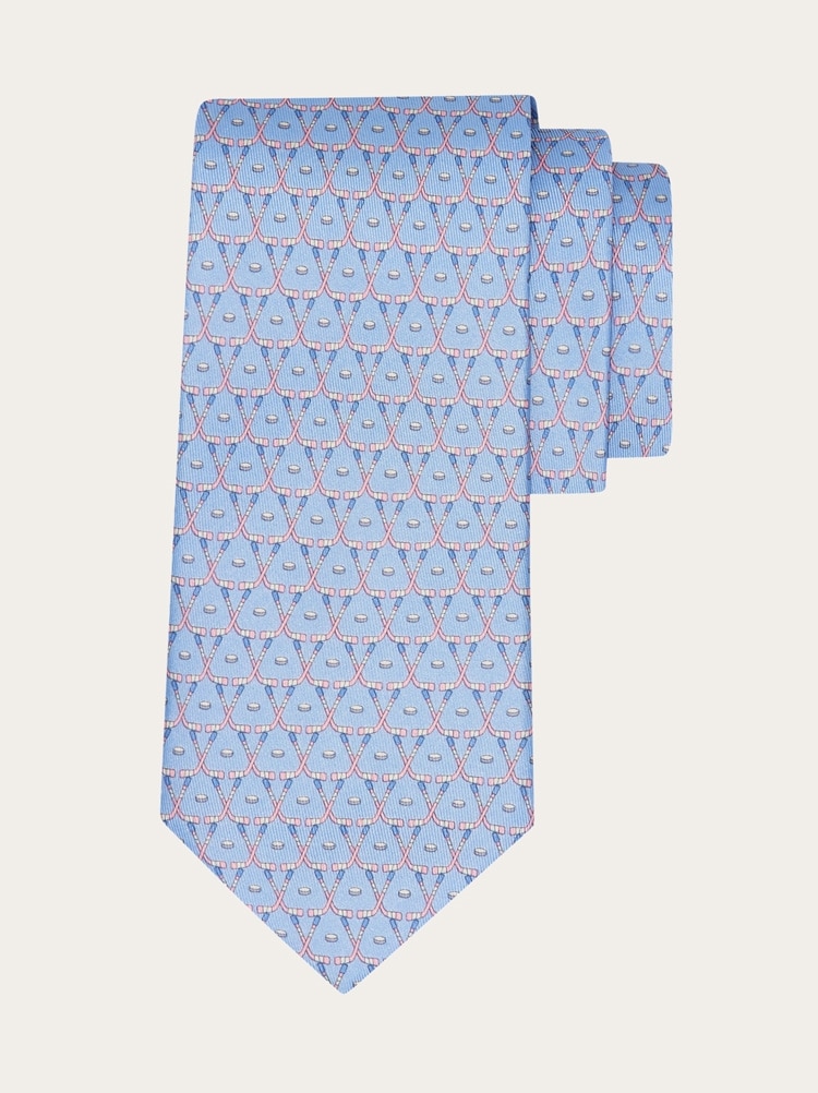 Corbata de seda estampado Hockey Gallery image 1