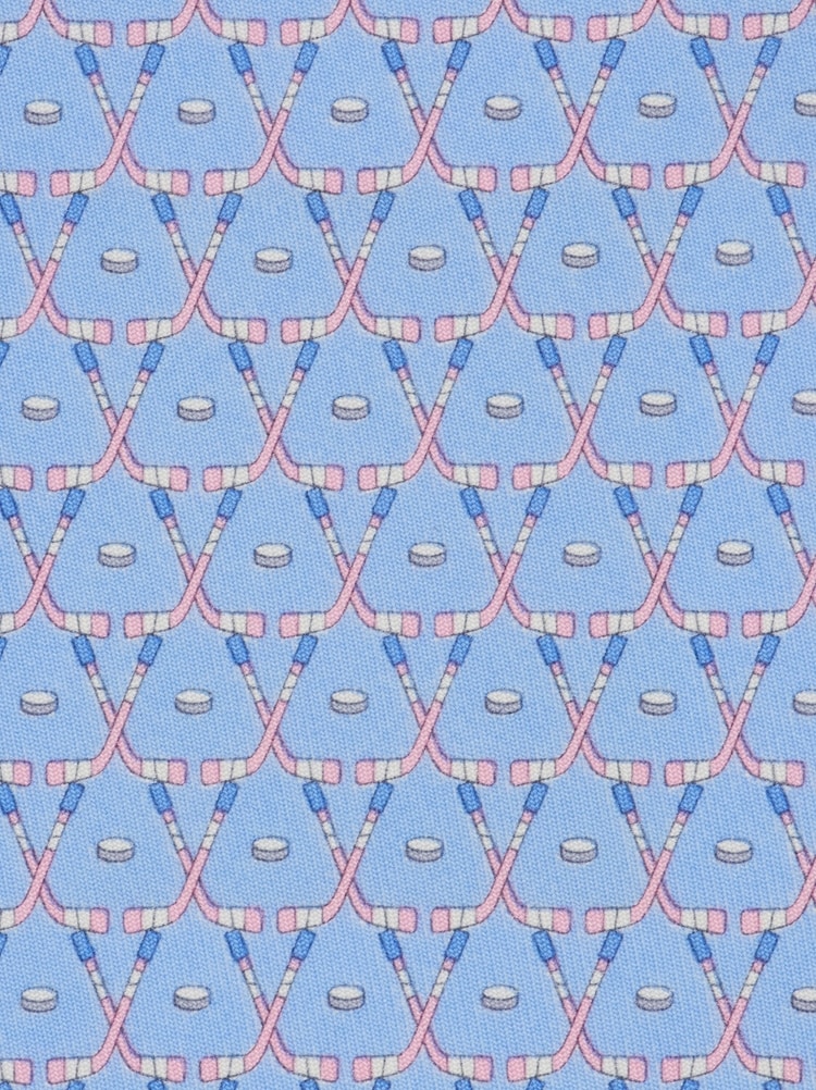 Corbata de seda estampado Hockey Gallery image 2