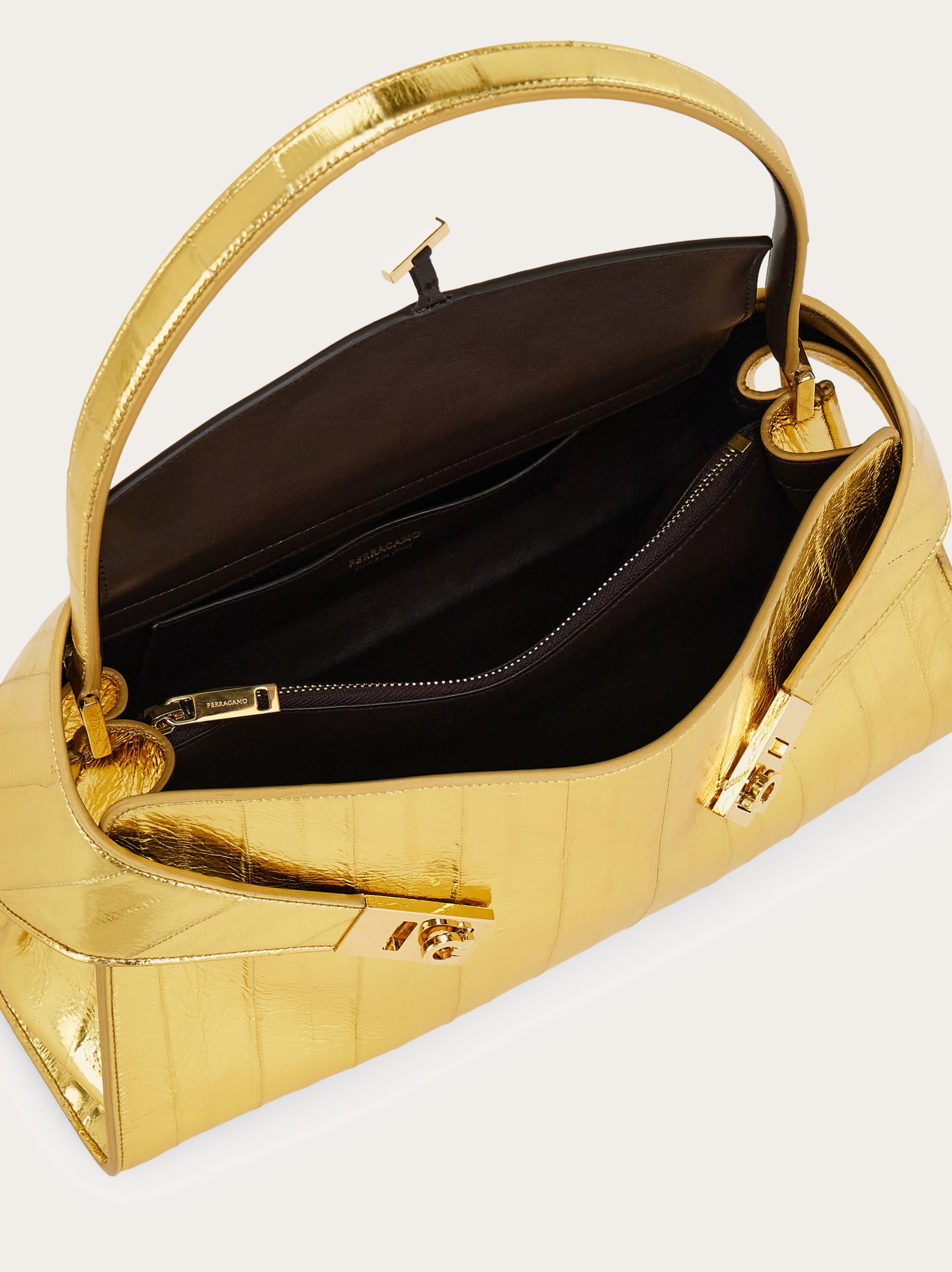 Hug Soft bicolor shoulder bag (M) - Women | Ferragamo