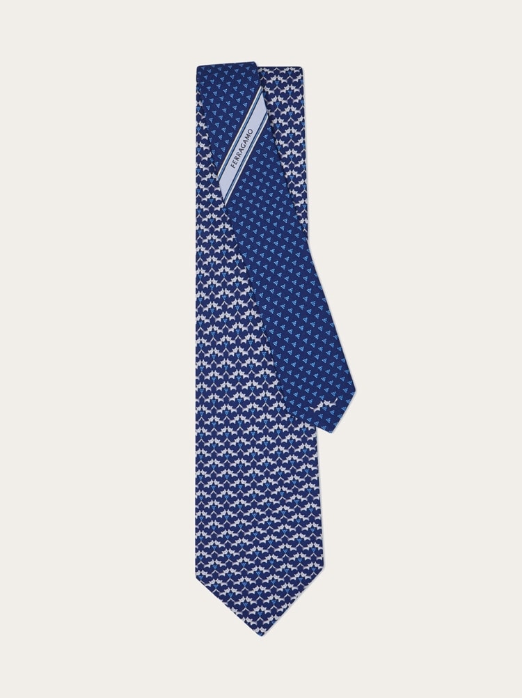 Tales print silk tie Gallery image 3