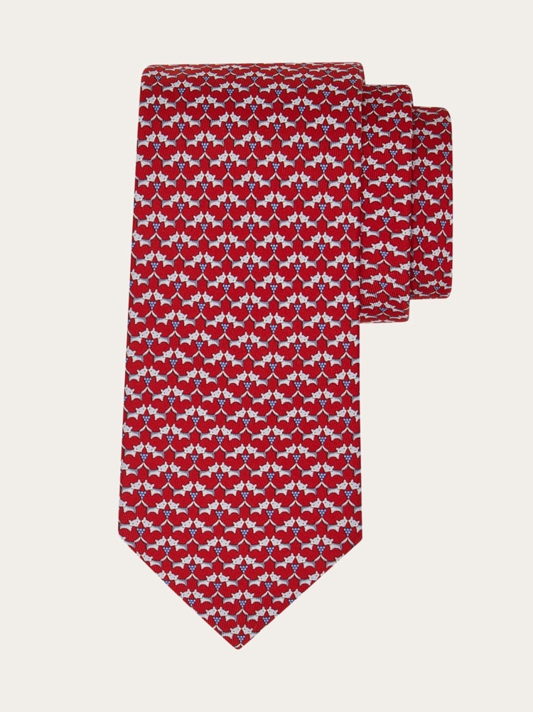 Corbata de seda estampado Tales Gallery image 1