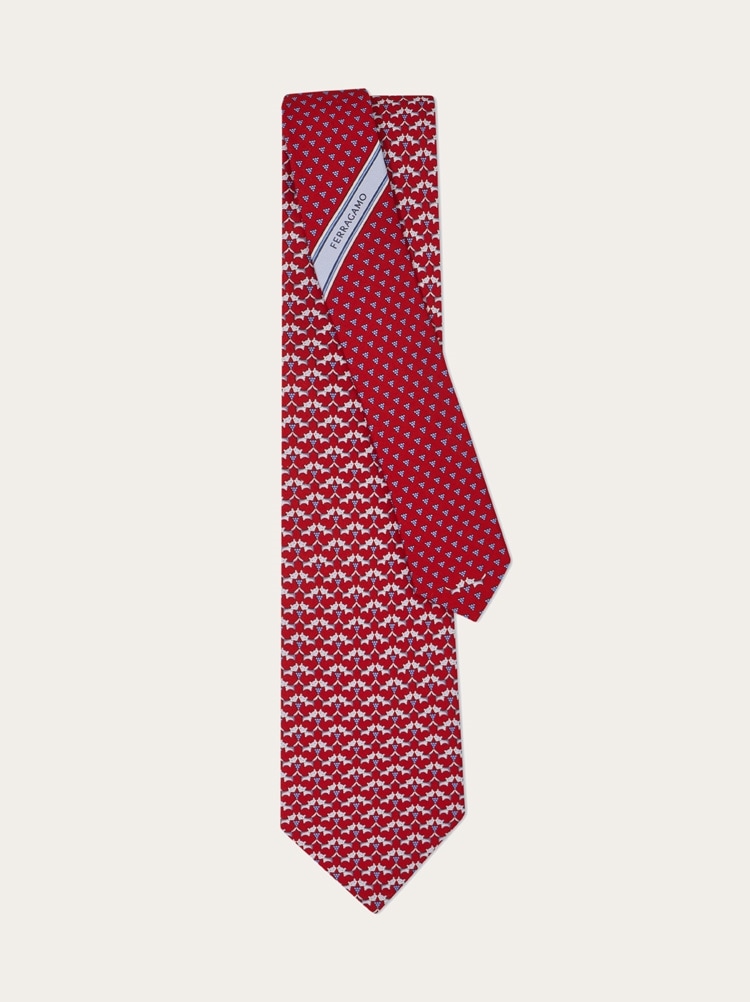 Corbata de seda estampado Tales Gallery image 3