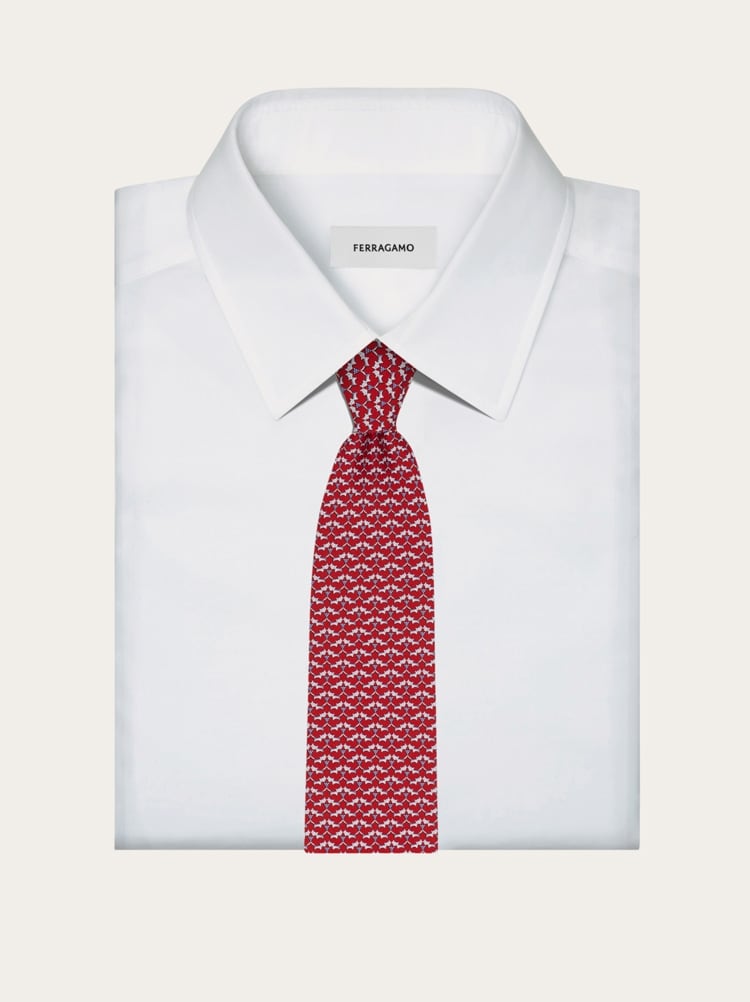 Corbata de seda estampado Tales Gallery image 4