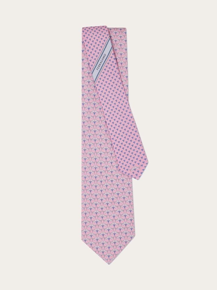 Tales print silk tie Gallery image 3