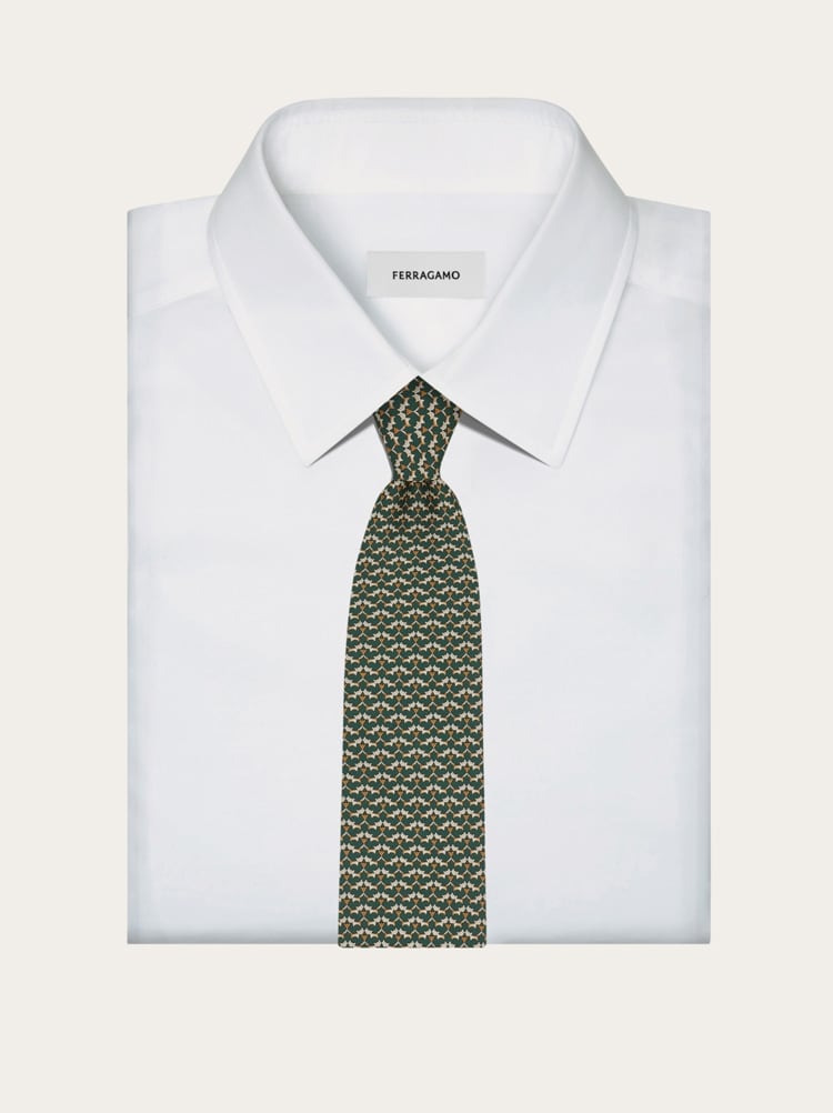 Tales print silk tie Gallery image 4