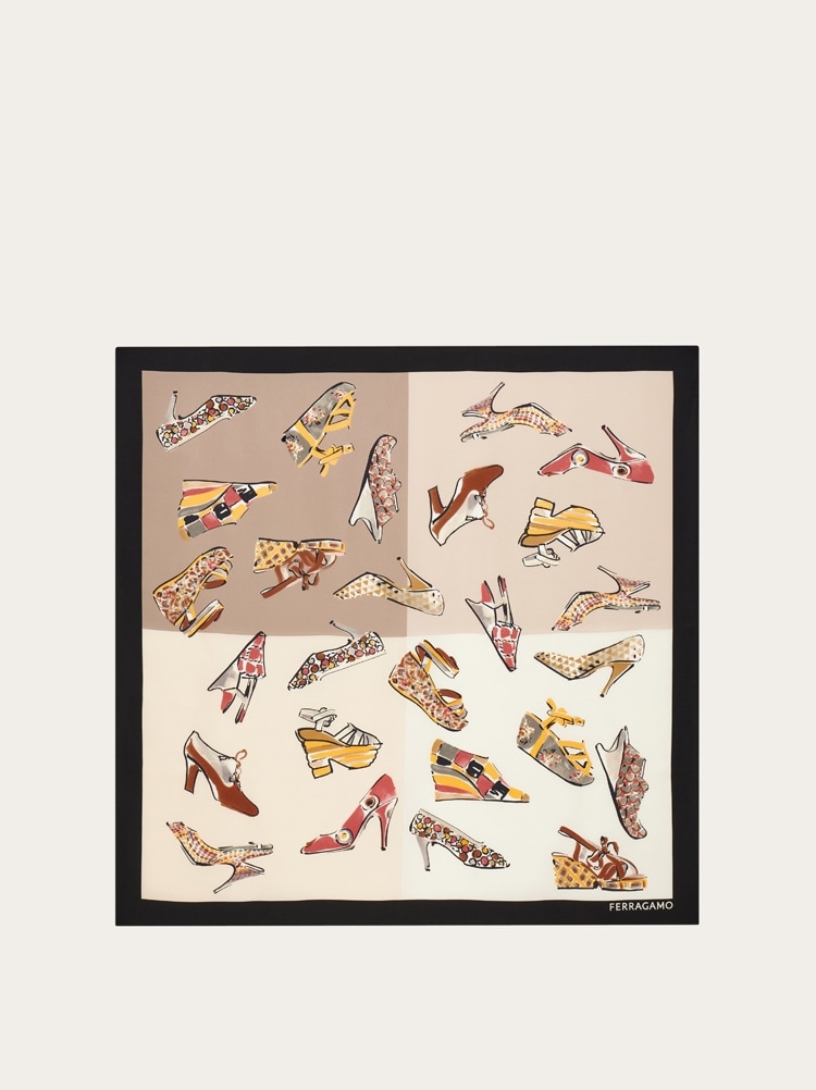 Foulard in seta stampa Genio Gallery image 1