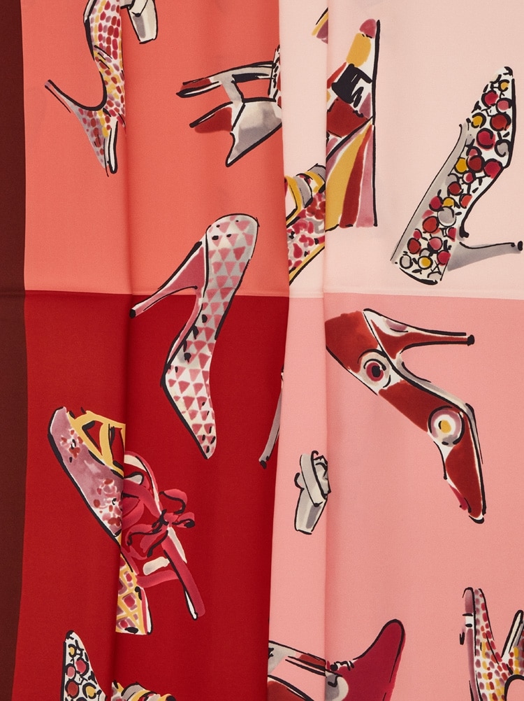 지니오 프린트 실크 스카프 Gallery image 4