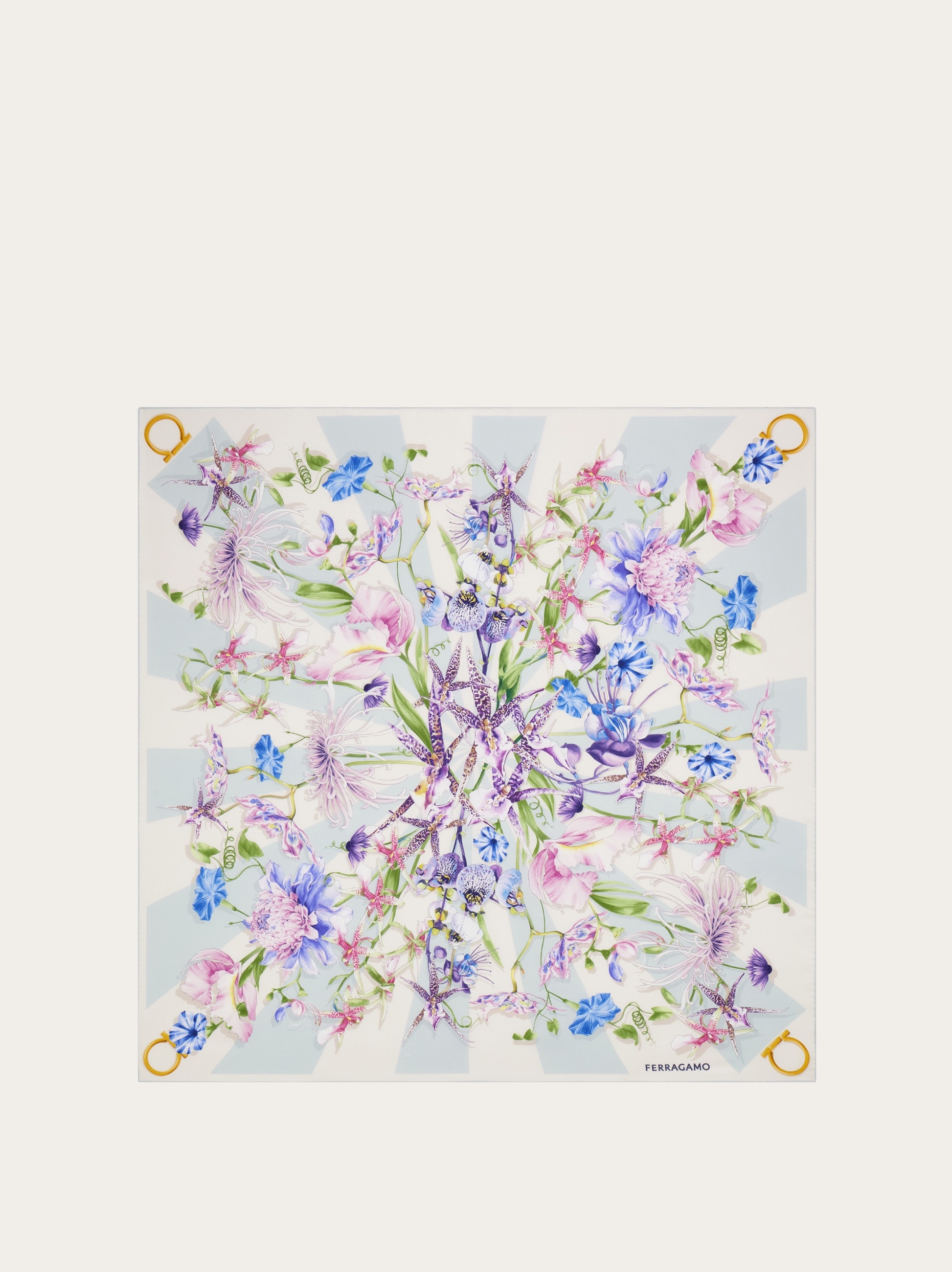 Floral bloom print silk scarf - Women | Ferragamo