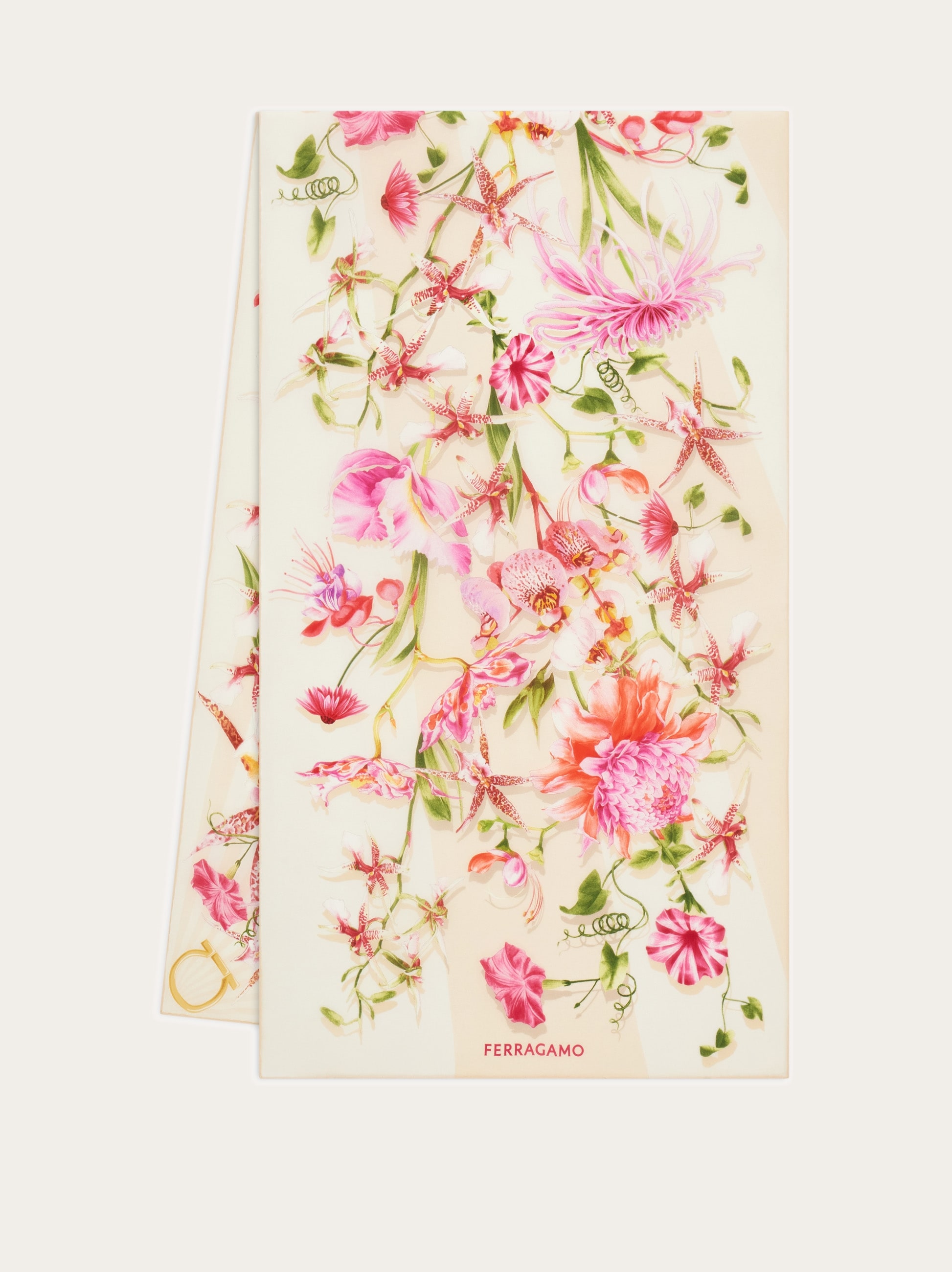 Floral bloom print silk scarf - Women | Ferragamo