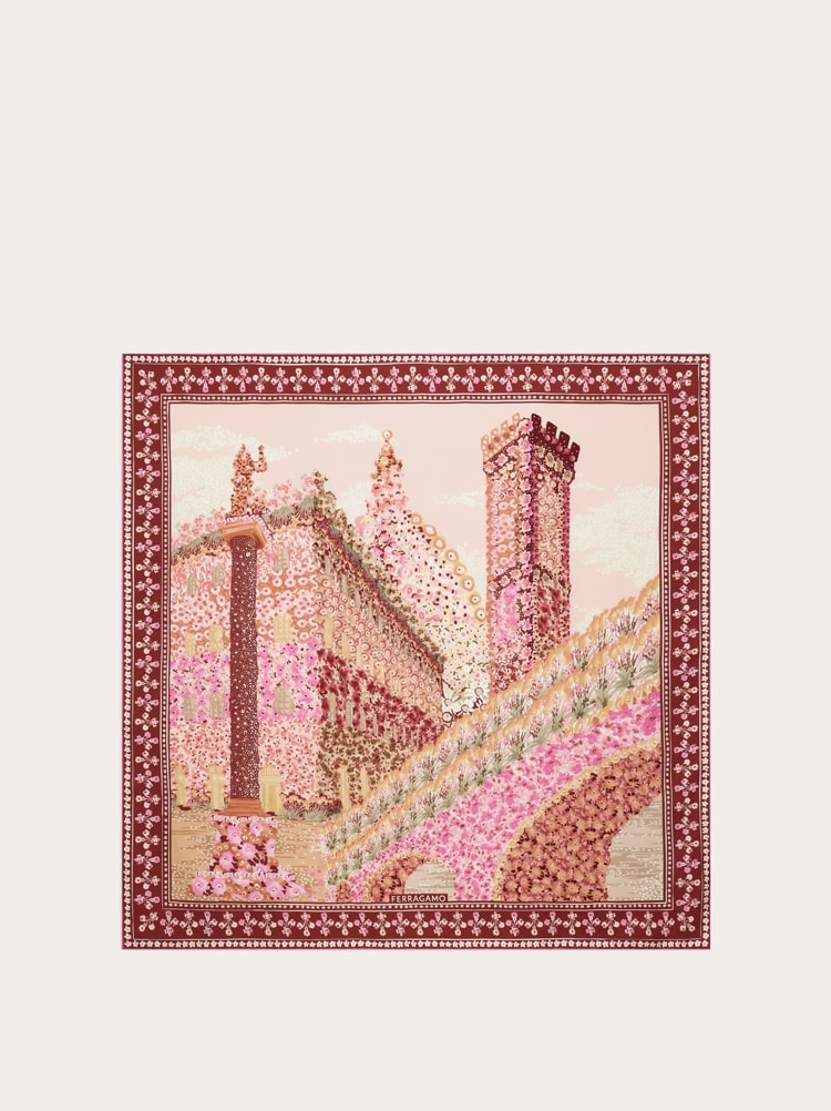 Palazzo print silk scarf