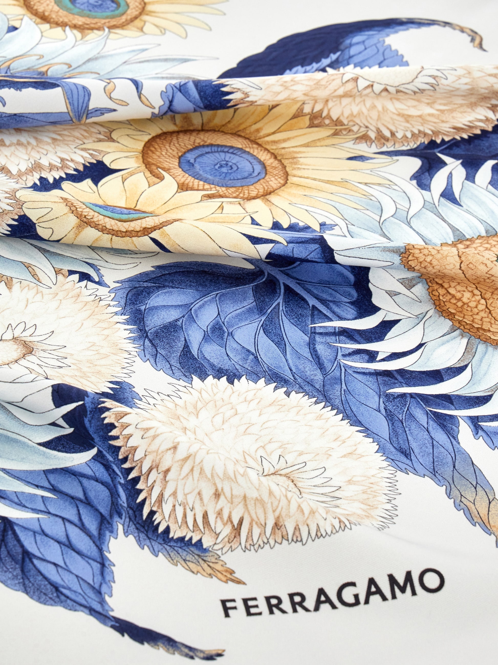 Sunflower print silk scarf - Women | Ferragamo