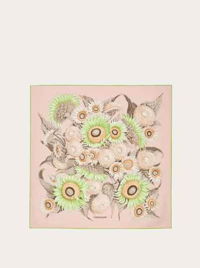 Sunflower print silk scarf - Women | Ferragamo