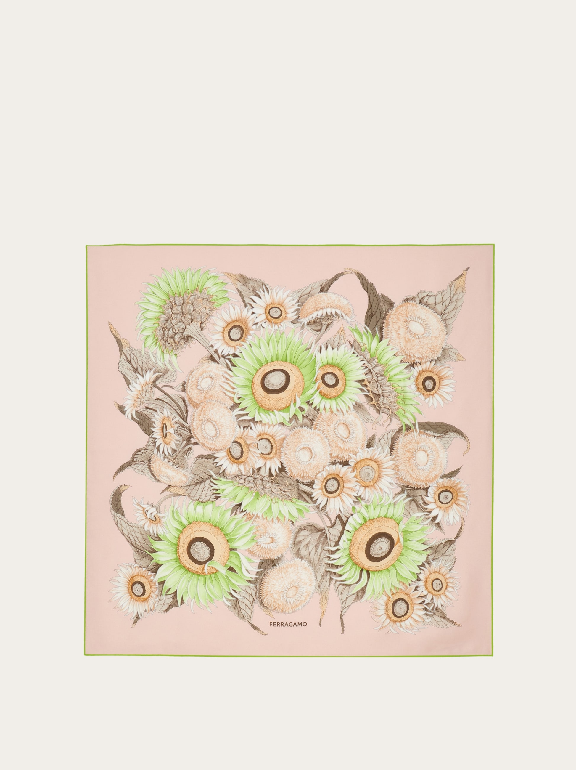 Sunflower print silk scarf - Women | Ferragamo