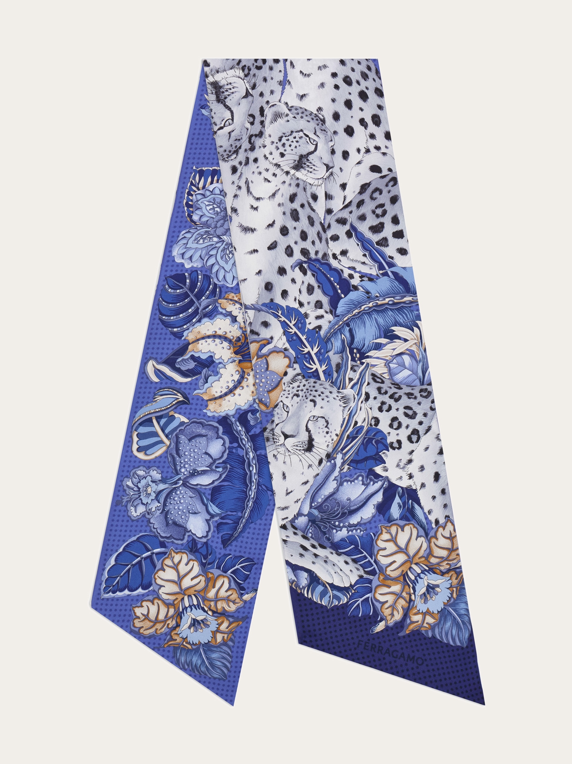 Cheetah print silk bandeau - Women | Ferragamo