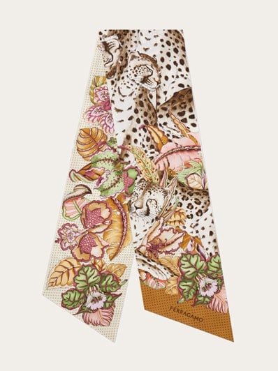 Cheetah print silk bandeau - Women | Ferragamo